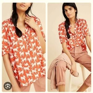 NWT Anthropologie poodle top